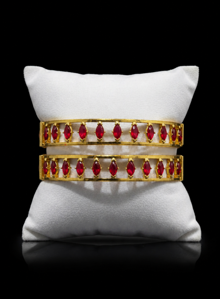 Assamese jewellery bangle( ruby pink)